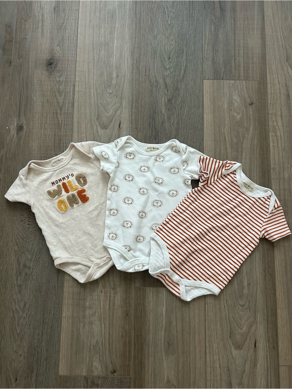 Carter's Baby One-Piece Bodysuit Set - Cream, White, Rust Stripe